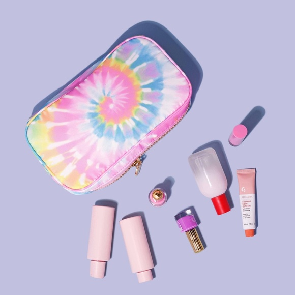 STONEY CLOVER LANE OPEN TOP MIRROR POUCH TIE DYE NWT ORGANIZER - Picture 2 of 6